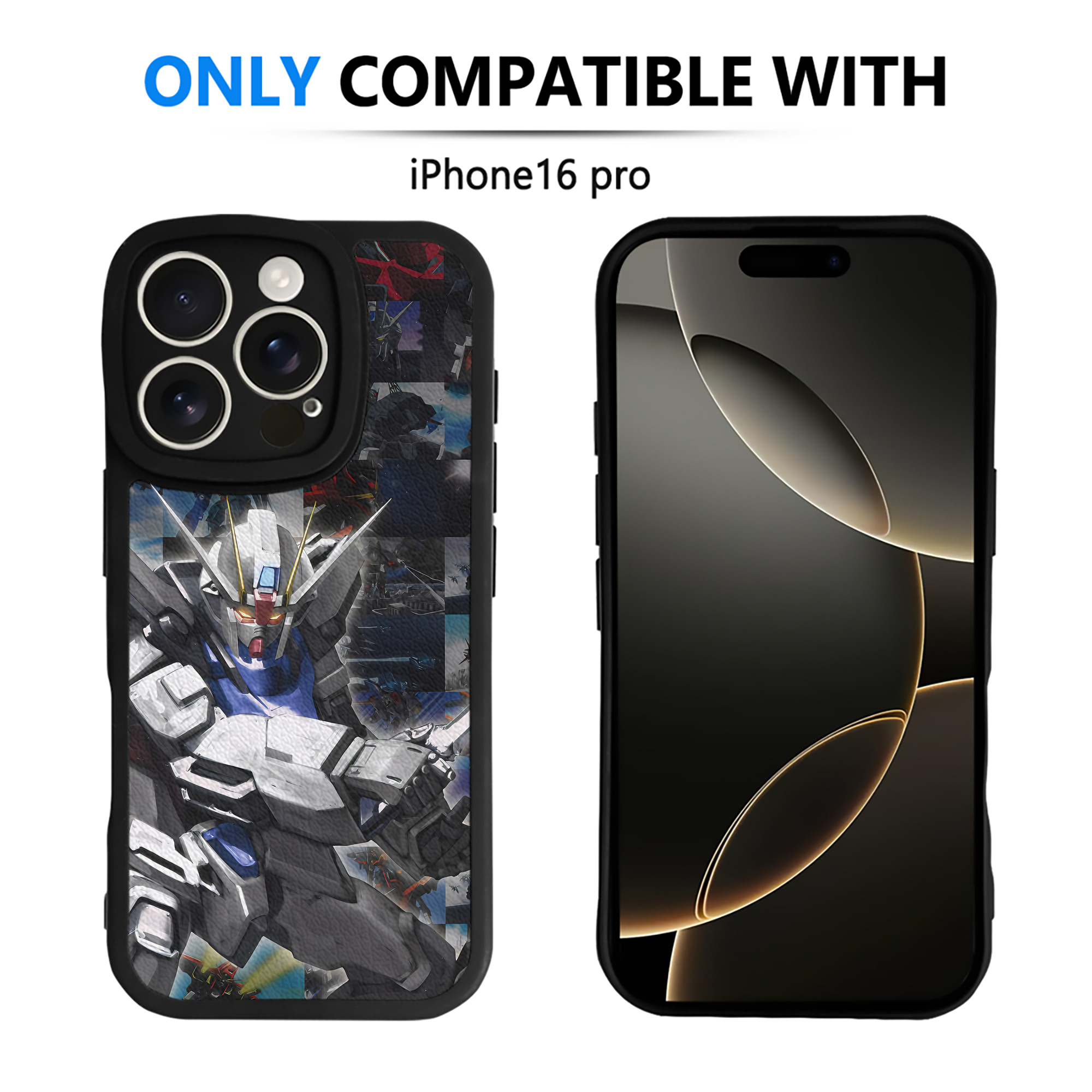 （画像用） 機動戦士ガンダム Mobile Suit Gundam 【iPhone 16シリーズ対応】シリコンスマホケース（レザー調） 材質：シリコン